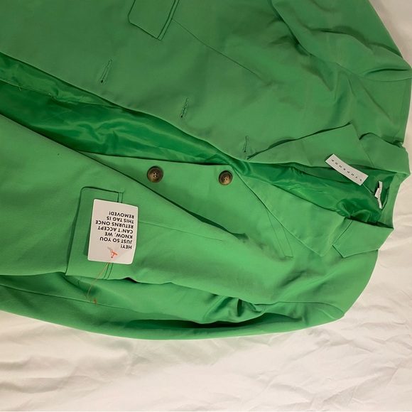 NEW Topshop Belted Blazer in Green with Buttons US size 6 women’s oversized fit - Picture 15 of 16